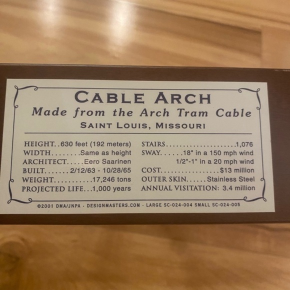 Cable Arch made from the Arch Tram Cable—St. Louis, MO - Picture 5 of 9